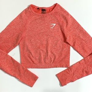 GYMSHARK Vital Seamless Long Sleeve Crop Top - Women's XS